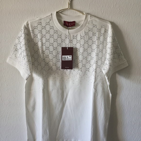 Gucci White Logo-Print Crewneck T-Shirt